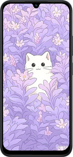 Силиконовый чехол Котик в цветах для Xiaomi Redmi 15C 4G - 6390u-4095 изображение 