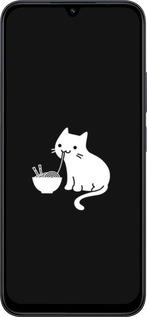 Силиконовый чехол С милым котом на черном фоне для Xiaomi POCO C85 4G - 6528u-4233 изображение 