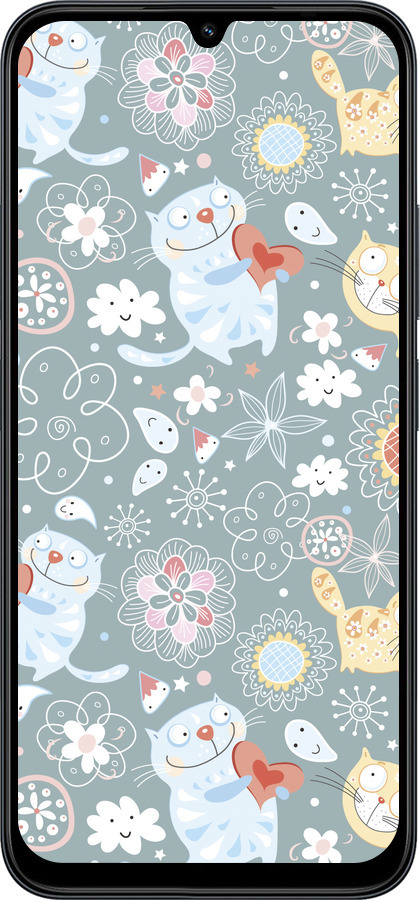 Силиконовый чехол Котята v3 для Xiaomi POCO C85 4G - 1223u-4233 изображение 