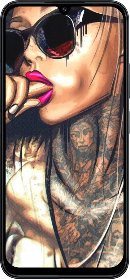 Силіконовий чехол Дівчина в тату для Xiaomi Redmi 15C 4G - 4001u-4095 изображение 