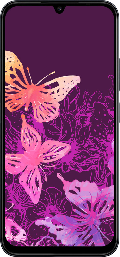 Силиконовый чехол Бабочки v2 для Xiaomi POCO C85 4G - 5475u-4233 изображение 