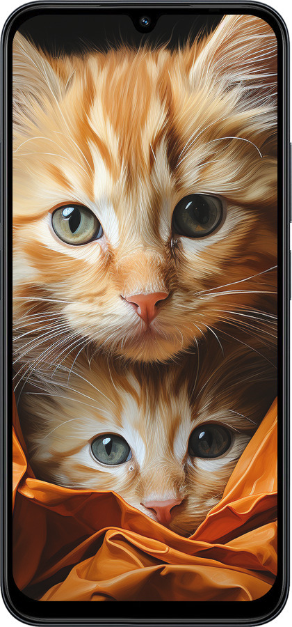 Силіконовий чехол Котики 2 для Xiaomi Redmi 15C 4G - 5664u-4095 изображение 