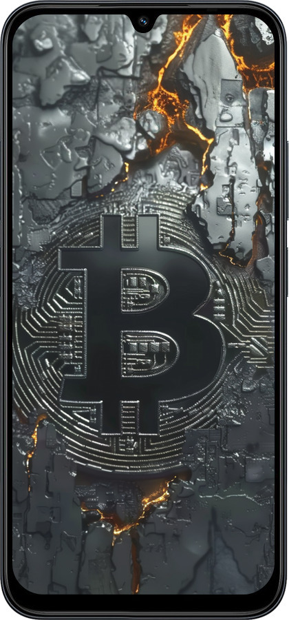 Силіконовий чехол Розпечений біткойн для Xiaomi POCO C85 4G - 6091u-4233 изображение 