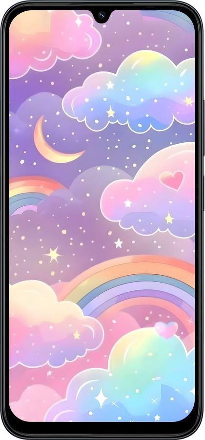 Силиконовый чехол Облака и радуга для Xiaomi POCO C85 4G - 6312u-4233 изображение 