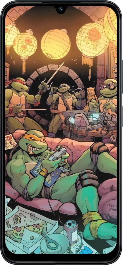 Силиконовый чехол Черепашки нинзя для Xiaomi POCO C85 4G - 6346u-4233 изображение 