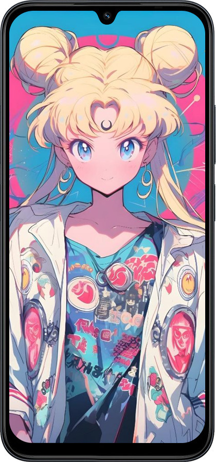 Силіконовий чехол Сейлор Мун 2 для Xiaomi Redmi 15C 4G - 6351u-4095 изображение 