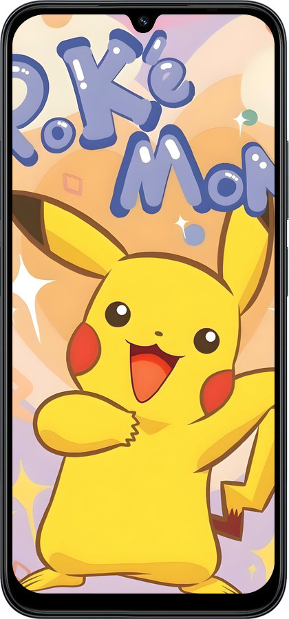 Силиконовый чехол Пикачу для Xiaomi POCO C85 4G - 6383u-4233 изображение 