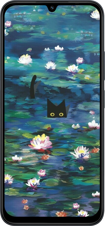 Силіконовий чехол Чохол із зображенням водяних лілій Моне та кішок для Xiaomi POCO C85 4G - 6399u-4233 изображение 