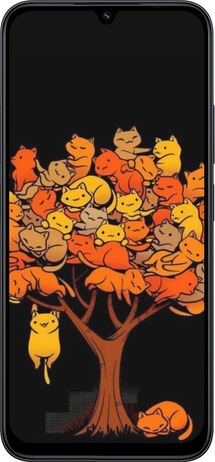 Силиконовый чехол Дерево и котики для Xiaomi POCO C85 4G - 6516u-4233 изображение 