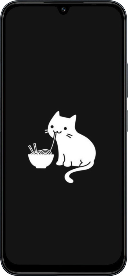 Силиконовый чехол С милым котом на черном фоне для Xiaomi POCO C85 4G - 6528u-4233 изображение 