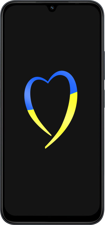 Силиконовый чехол Жёлто-голубое сердце для Xiaomi POCO C85 4G - 885u-4233 изображение 