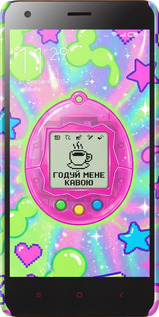 3D пластиковый глянцевый чехол Y2K Aesthetic Retro Pet: Годуй мене кавою для Xiaomi Redmi 2 - 6784c-98 изображение 