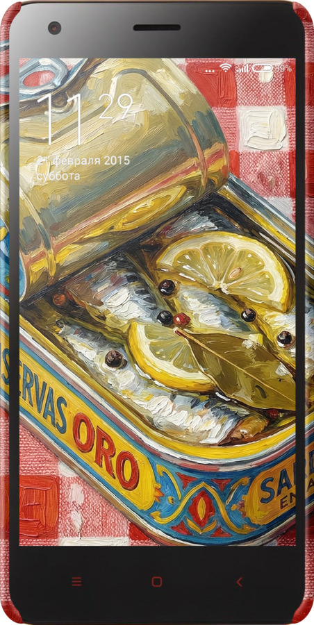 3D пластиковый глянцевый чехол Vintage Sardine Tin Phone для Xiaomi Redmi 2 - 6772c-98 изображение 