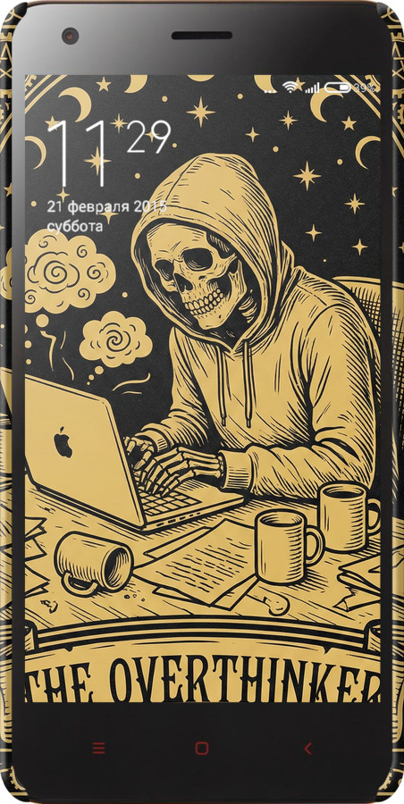 3D пластиковий глянцевий чехол The Overthinker для Xiaomi Redmi 2 - 6774c-98 изображение 