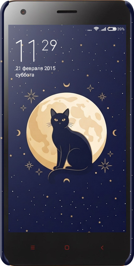 3D пластиковый глянцевый чехол Cute Cat Celestial/Witchy для Xiaomi Redmi 2 - 6787c-98 изображение 