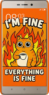 3D пластиковый матовый чехол Funny Cat для Xiaomi Redmi 3s - 6786m-357 изображение 