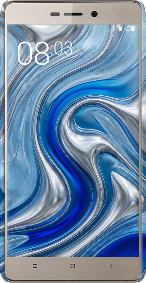 3D пластиковый матовый чехол Liquid Chrome для Xiaomi Redmi 3 Pro - 6781m-341 изображение 