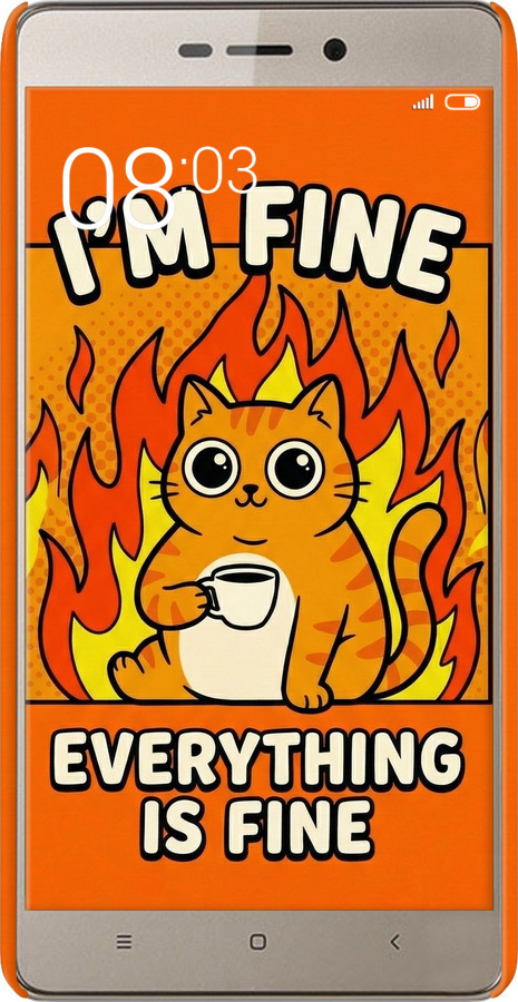 3D пластиковый матовый чехол Funny Cat для Xiaomi Redmi 3s - 6786m-357 изображение 