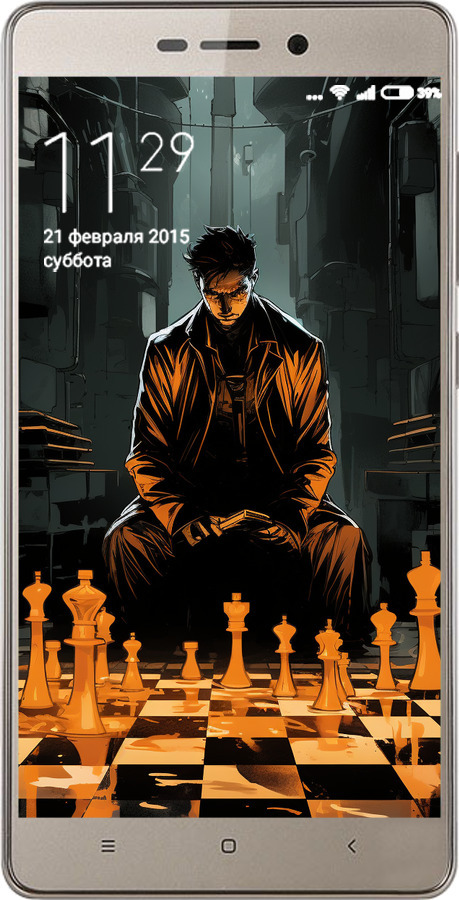 2D пластиковый чехол Шахматы для Xiaomi Redmi 3 Pro - 5951t-341 изображение 