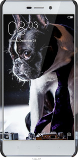 3D пластиковий матовий чехол Бульдог-фотограф для Xiaomi Redmi 3 - 142m-97 изображение 