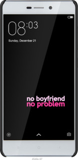 3D пластиковый матовый чехол no boyfriend no problem для Xiaomi Redmi 3 - 4549m-97 изображение 