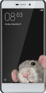 3D пластиковый матовый чехол The Peeking Rat для Xiaomi Redmi 3 - 6442m-97 изображение 