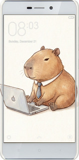 3D пластиковый матовый чехол Funny Capybara CEO Working для Xiaomi Redmi 3 - 6777m-97 изображение 