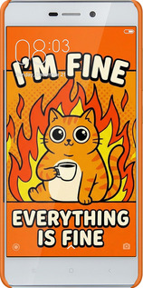 3D пластиковый матовый чехол Funny Cat для Xiaomi Redmi 3 - 6786m-97 изображение 