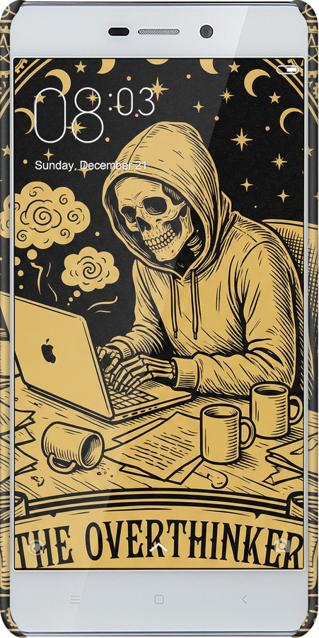 3D пластиковий матовий чехол The Overthinker для Xiaomi Redmi 3 - 6774m-97 изображение 