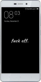 2D пластиковий чехол Fuck off для Xiaomi Redmi 3 - 4731t-97 изображение 
