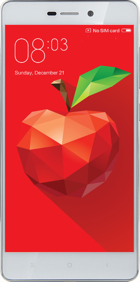 2D пластиковый чехол Яблоко для Xiaomi Redmi 3 - 4696t-97 изображение 