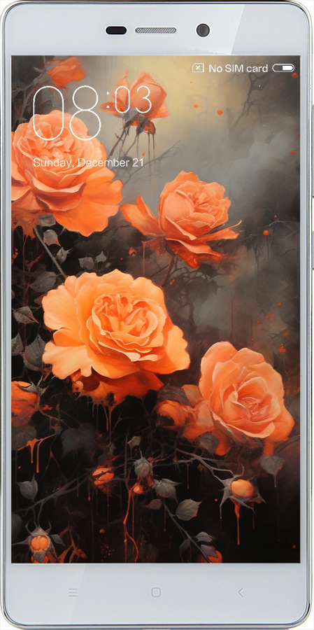 2D пластиковий чехол Оранжеві троянди для Xiaomi Redmi 3 - 5944t-97 изображение 