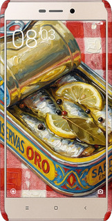 3D пластиковый матовый чехол Vintage Sardine Tin Phone для Xiaomi Redmi 3x - 6772m-441 изображение 