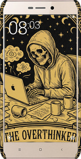 3D пластиковый матовый чехол The Overthinker для Xiaomi Redmi 3x - 6774m-441 изображение 