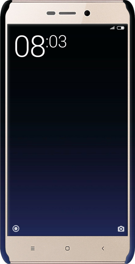 3D пластиковий матовий чехол Градієнт у темно-синьому стилі для Xiaomi Redmi 3x - 6542m-441 изображение 