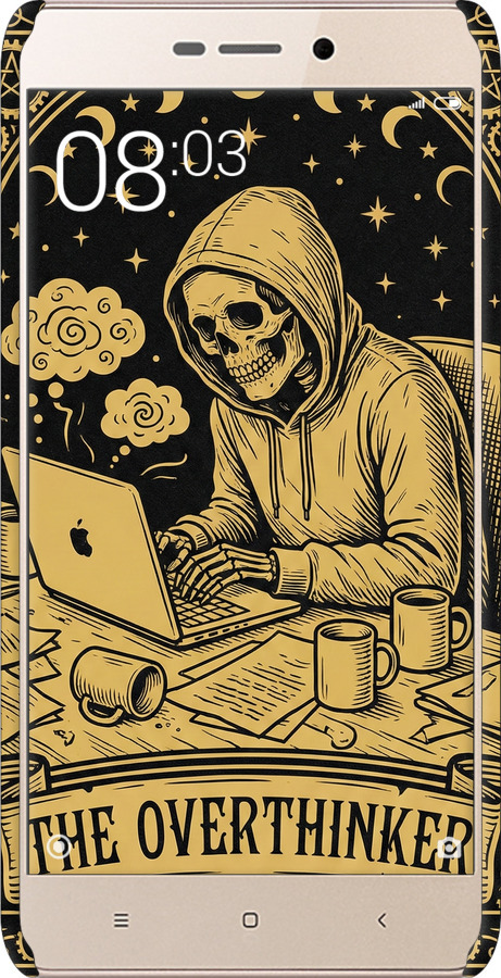 3D пластиковый матовый чехол The Overthinker для Xiaomi Redmi 3x - 6774m-441 изображение 