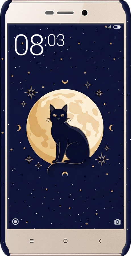 3D пластиковый матовый чехол Cute Cat Celestial/Witchy для Xiaomi Redmi 3x - 6787m-441 изображение 