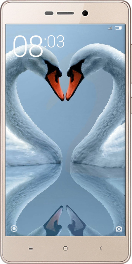 Силіконовий чехол Лебеді для Xiaomi Redmi 3x - 6007u-441 изображение 