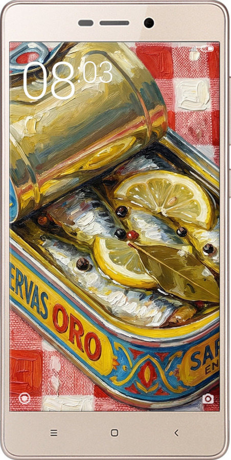 Силіконовий чехол Vintage Sardine Tin Phone для Xiaomi Redmi 3x - 6772u-441 изображение 