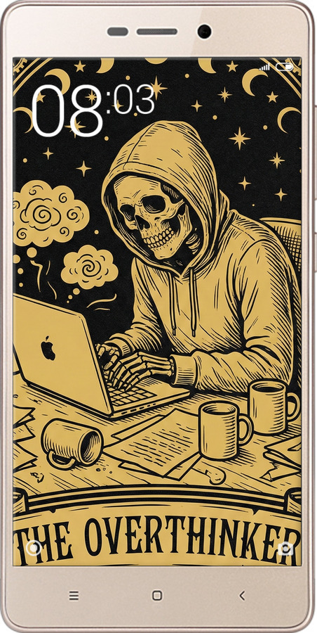 Силиконовый чехол The Overthinker для Xiaomi Redmi 3x - 6774u-441 изображение 