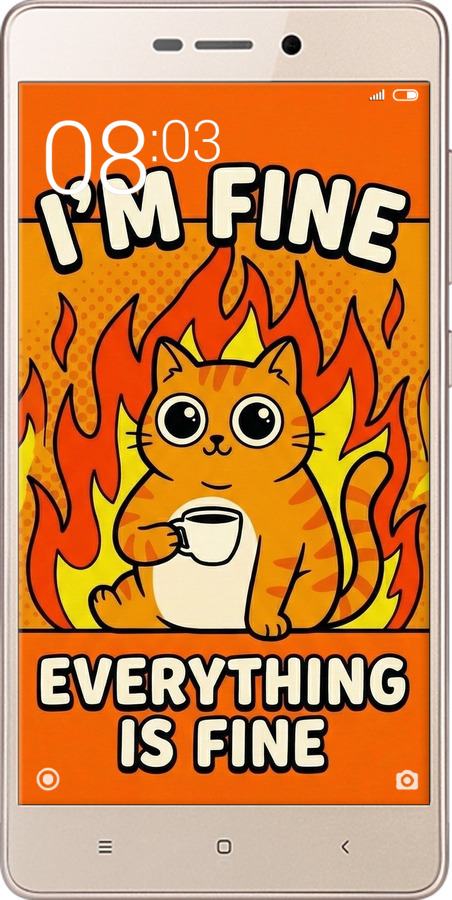 Силиконовый чехол Funny Cat для Xiaomi Redmi 3x - 6786u-441 изображение 