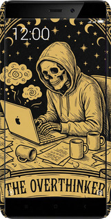 3D пластиковий матовий чехол The Overthinker для Xiaomi Redmi 4 - 6774m-417 изображение 