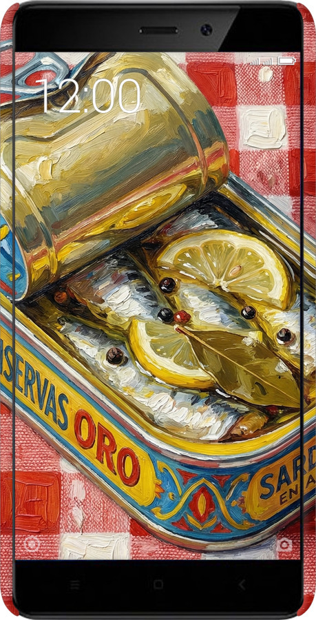 3D пластиковый матовый чехол Vintage Sardine Tin Phone для Xiaomi Redmi 4 - 6772m-417 изображение 