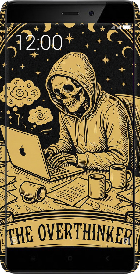 3D пластиковий матовий чехол The Overthinker для Xiaomi Redmi 4 - 6774m-417 изображение 