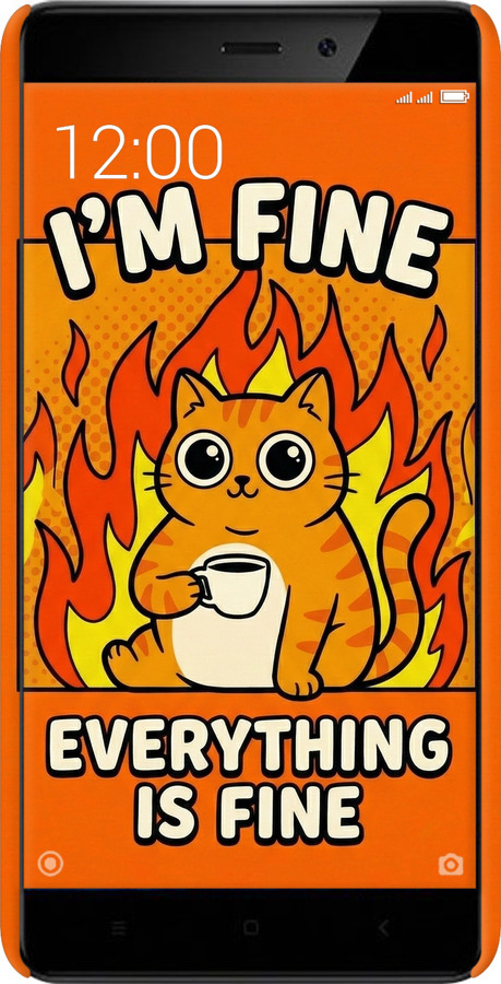 3D пластиковый матовый чехол Funny Cat для Xiaomi Redmi 4 - 6786m-417 изображение 