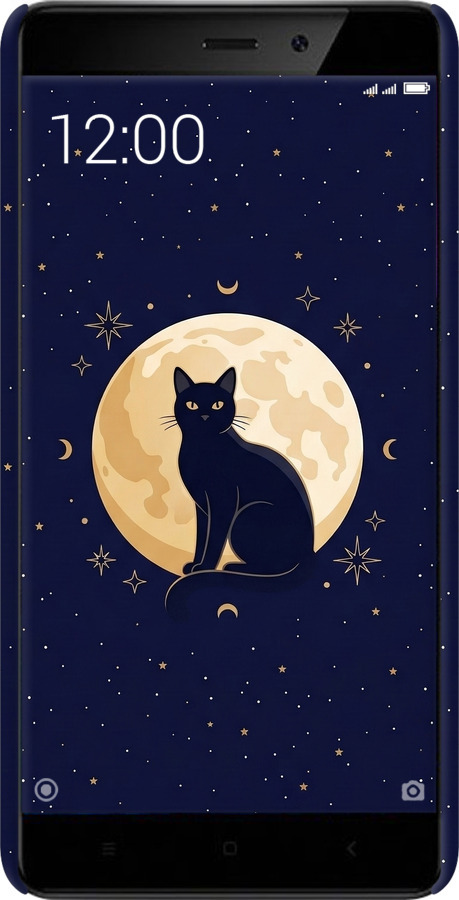 3D пластиковий матовий чехол Cute Cat Celestial/Witchy для Xiaomi Redmi 4 - 6787m-417 изображение 