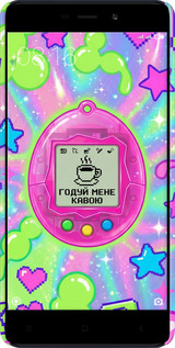 3D пластиковий матовий чехол Y2K Aesthetic Retro Pet: Годуй мене кавою для Xiaomi RedMi 4A - 6784m-631 изображение 