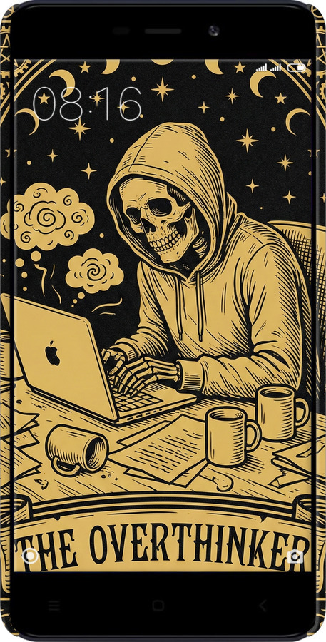 3D пластиковый матовый чехол The Overthinker для Xiaomi RedMi 4A - 6774m-631 изображение 