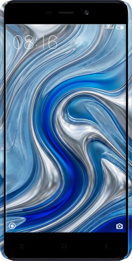 3D пластиковый матовый чехол Liquid Chrome для Xiaomi RedMi 4A - 6781m-631 изображение 