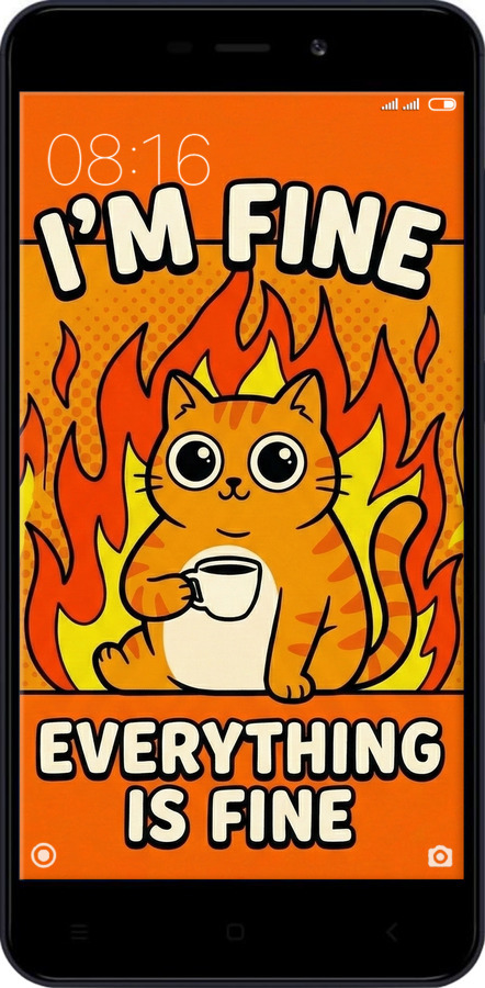 2D пластиковый чехол Funny Cat для Xiaomi RedMi 4A - 6786t-631 изображение 